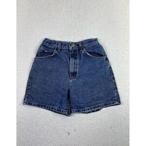 Vintage Lee Shorts Boys 8 Medium Blue Denim Jean 100% Cotton Made USA 90s